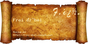 Frei Ábel névjegykártya