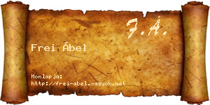 Frei Ábel névjegykártya