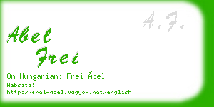 abel frei business card